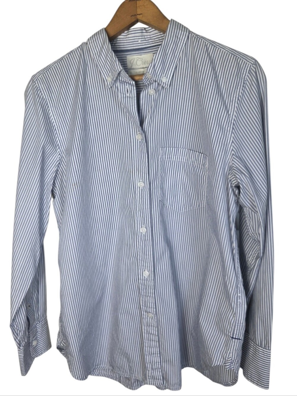 J.Crew Classic Button Down Long Sleeve Blouse Women's Size 6 Cotton